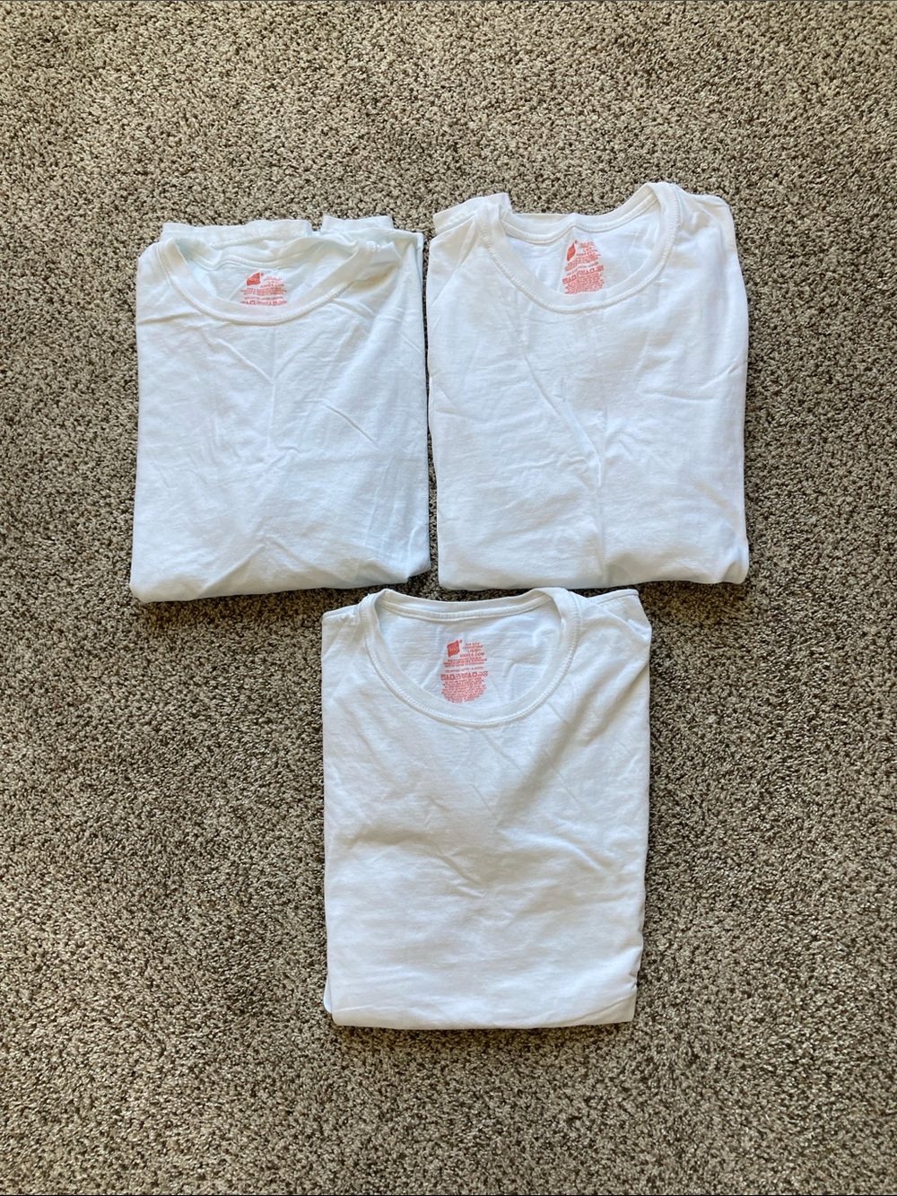 Mens white Crew Neck Shirt - Pack of 3